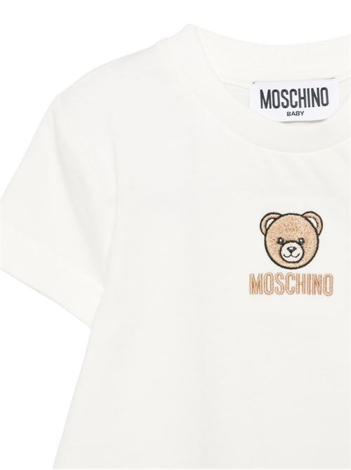 T-shirt unisex Moschino Baby bianca con logo MOSCHINO BABY | MYM047LAA2310063